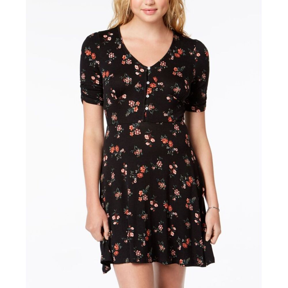 American Rag Juniors Floral Print Fit Flare Dress